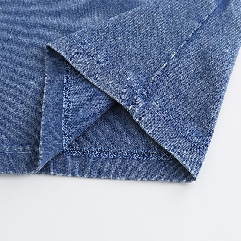 Retro washed and aged large-sized pure cotton short-sleeved shirts that are selling well in Europe and America