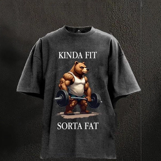 Washed and aged large-sized pure cotton short-sleeved shirt -22