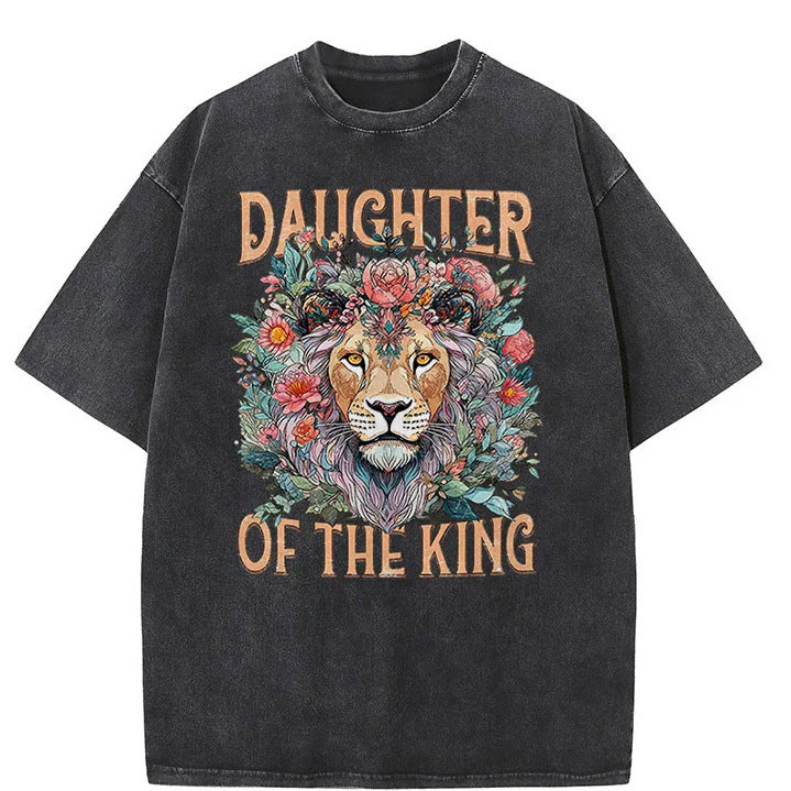 Washed and aged large-sized pure cotton short-sleeved shirt -22