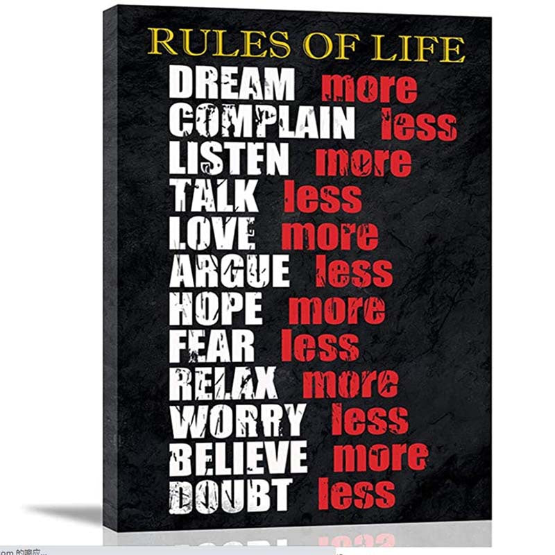 Guangdong English pirational wall paintings, pine wood frame canvas paintings, bathroom and living room decorative paintings