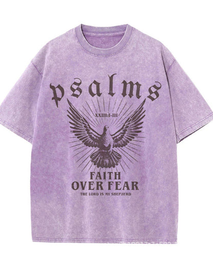 Wash and distressed large-sized pure cotton short-sleeved shirts