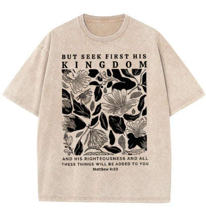 Wash and distressed large-sized pure cotton short-sleeved shirts