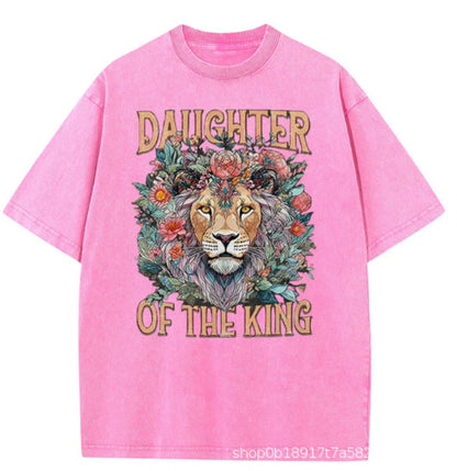 Washed and aged large-sized pure cotton short-sleeved shirt -22