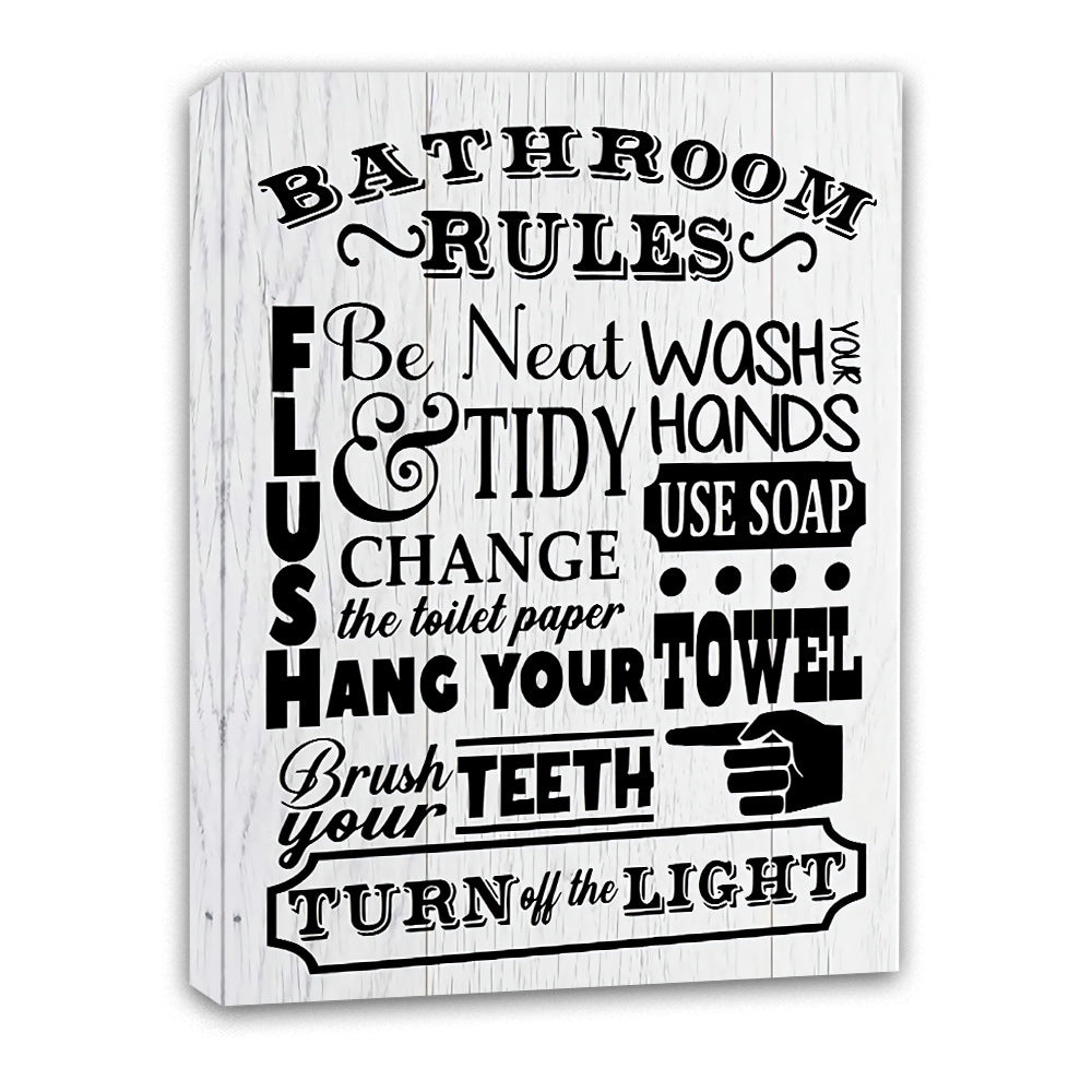 Guangdong English pirational wall paintings, pine wood frame canvas paintings, bathroom and living room decorative paintings