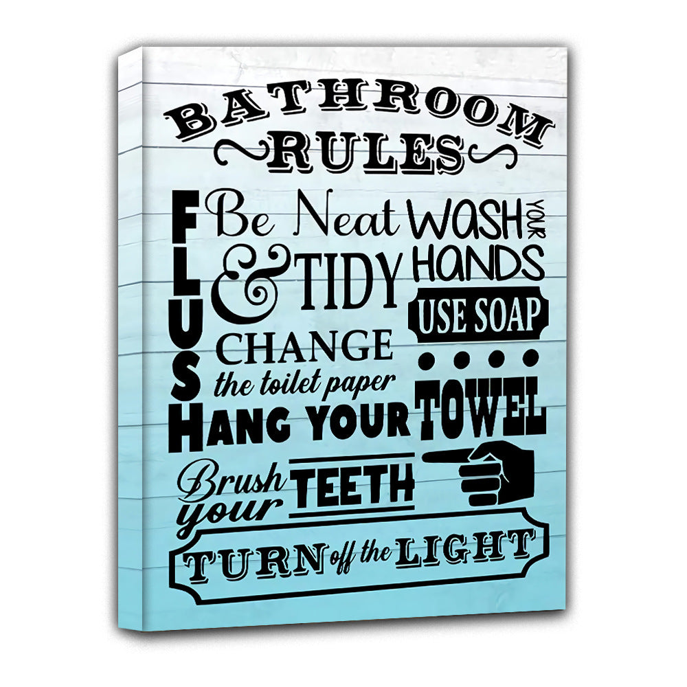 Guangdong English pirational wall paintings, pine wood frame canvas paintings, bathroom and living room decorative paintings