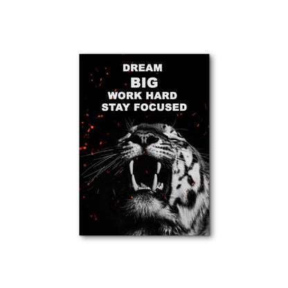 pirational lion frameless decorative painting, black and white canvas hanging painting, pine wood inner frame, printed core