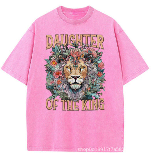 Washed and aged large-sized pure cotton short-sleeved shirt -22