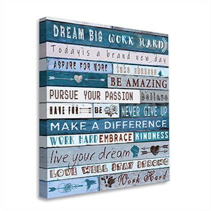 Guangdong English pirational wall paintings, pine wood frame canvas paintings, bathroom and living room decorative paintings