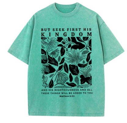 Wash and distressed large-sized pure cotton short-sleeved shirts